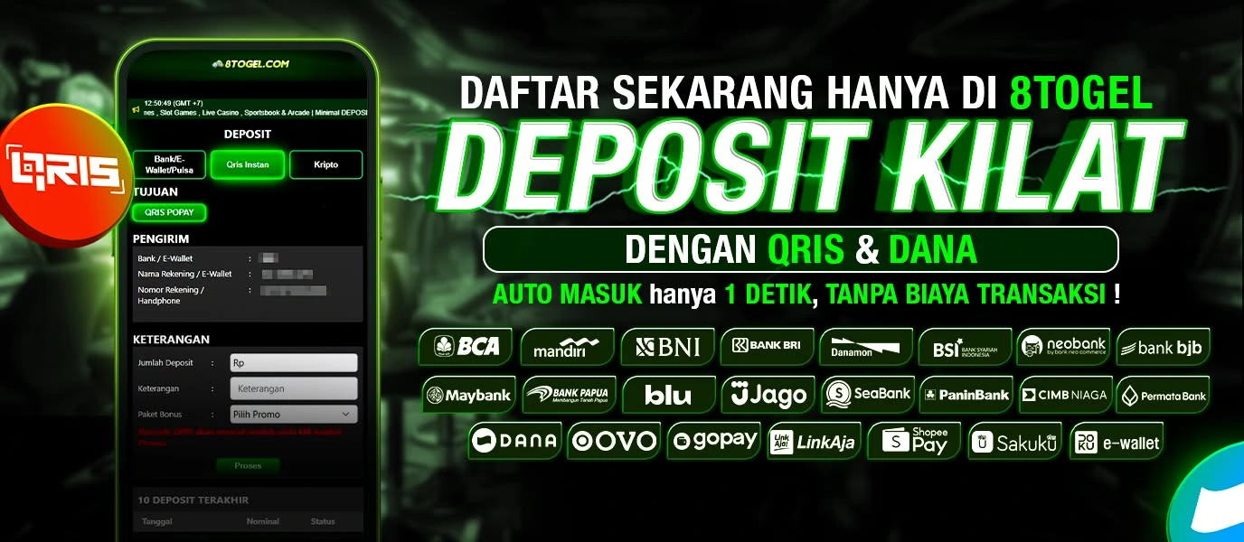 Banner 8TOGEL - Deposit Kilat